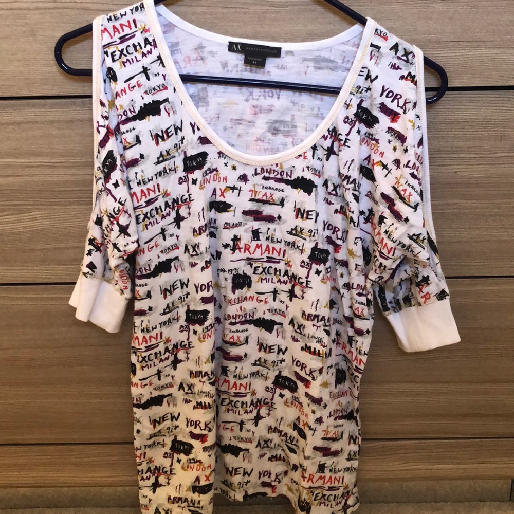 Armani Exchange Mid Length Sleeve Top